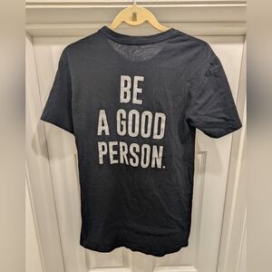 Be a Good Person Unisex Jersey Tee — Black w/ White Lettering — XS